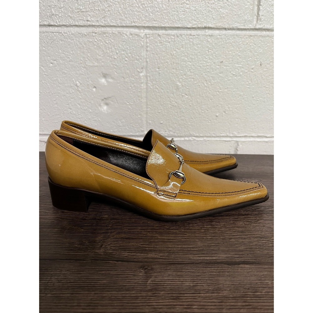 Gianluca Pisati Womens Loafers Shoes Beige Horsebit Slip On Italy 7.5 EUR 38 New